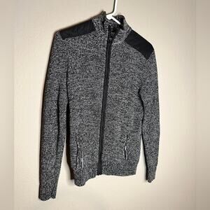 Kenneth Cole Black and Gray Zippered Jacket Adult Size Small